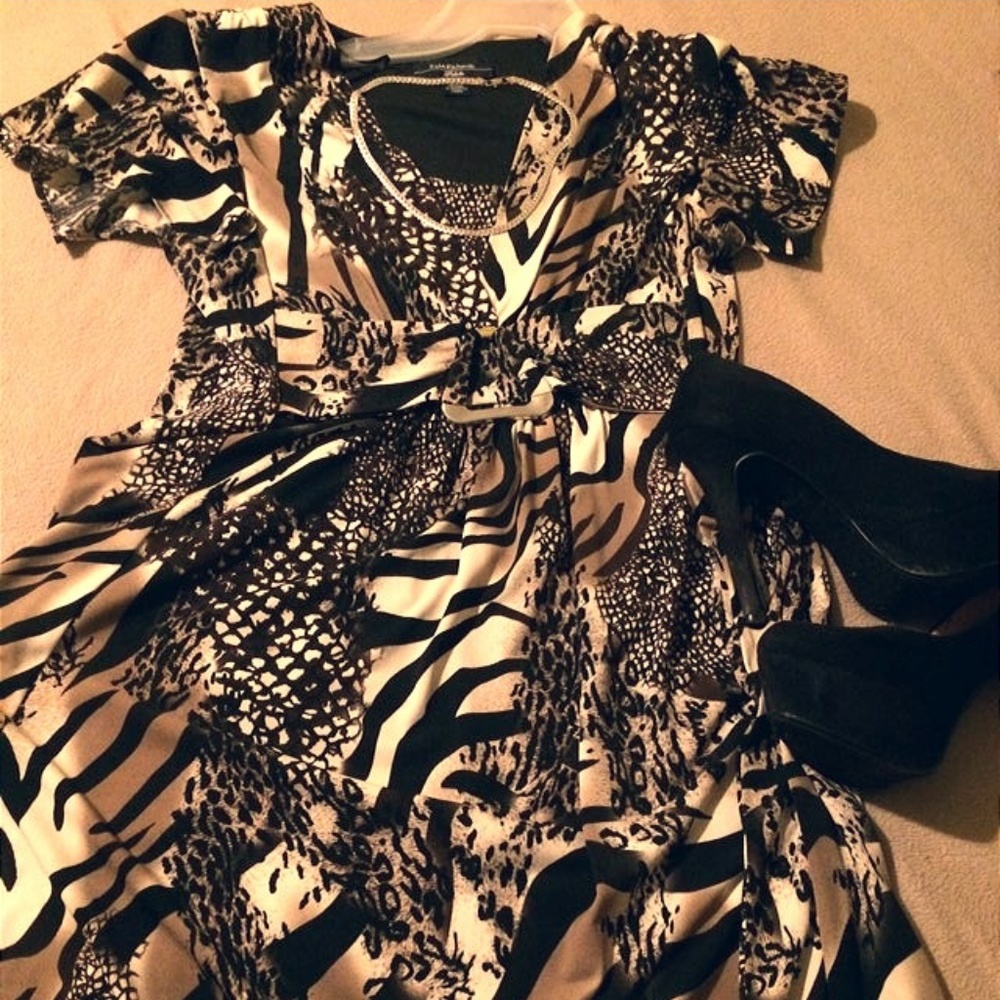 R & M Richards  Multi Print Dress